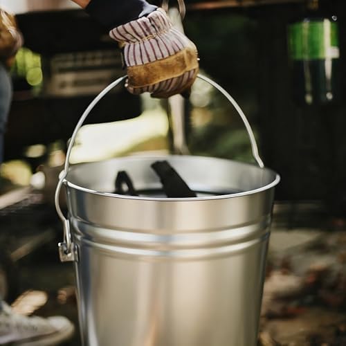 Galvanized Steel Locking Lid Storage Can, 6-Gallon