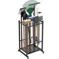 Garden Tool Organizer, Garage Tool Organizer & Garage Organization - Black, Alloy Steel, Brooms Tools by Sttoraboks