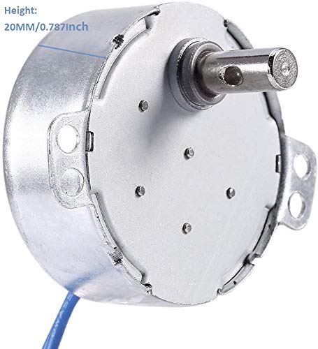 4PCS Synchronous Synchron Motor Turntable Motor Electric Turner Motor for Cup Turner,Cuptisserie,Tumbler Cup Rotator with 7mm Flexible Coupling Lamp Cord 100-127VAC 50/60 Hz 4W CCW/CW (2.5-3RPM)