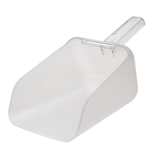 Rubbermaid Commercial Products Bouncer Contour Scoop for Ingredient Bins, 64-Ounce, Clear, Restaurant/Kitchen Food Service Supplies for Ice/Animal Feed/Grains/Sand