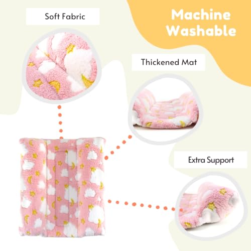 Rabbit Bed with Pillows, Dual-Sided 17"x15" Washable Lounger Pad - 17 x 15 inches, Pink Cloud - Image 2
