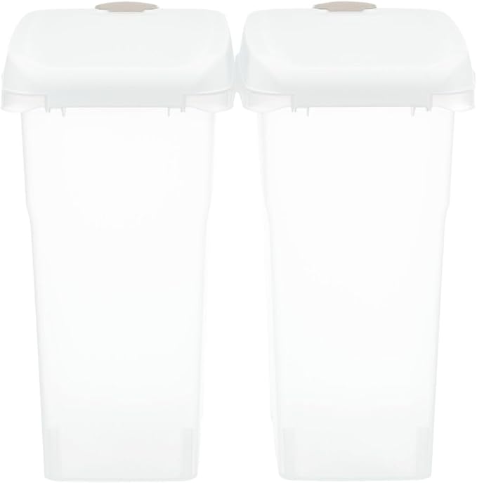 Trixie 15L Cylindrical Airtight Pet Food Storage Container, Basic Cylindrical Barrel, Transparent, 15L