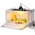 Chick Brooder Box with Adjustable Heat Lamp, Waterer & Feeder - white, Metal & Plastic by CBKKLHY