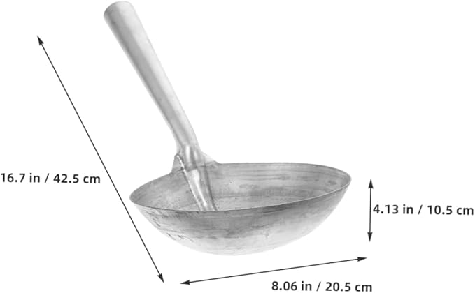 Iron Spoon Farming Heavy Duty Metal Ladle Scoop for Horse Feed Bucket Garden Supplies