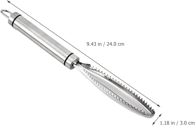 Stainless Steel Chicken Lung Scraper Handheld Poultry Processing Tool Ergonomic Design 9.44 Inch for Farm and Home Use