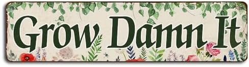 Vintage Metal Garden Sign - Retro Plant Quote Decoration for Home, Kitchen, Farmhouse, and Backyard - Perfect Holiday Gift and Accessory for Gardeners