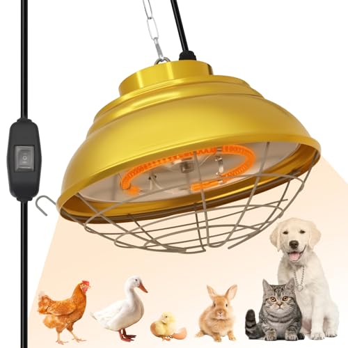 Chicken Heat Lamp 350W Chicken Coop Heater with Carbon Fiber Bulb Winter Hanging Heat Lamp - Greenhouse Plant (350 Watt) by APlayfulBee