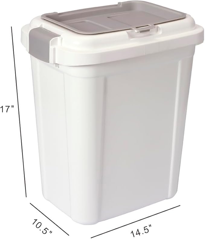 Ashfield & Harkness Airtight Pet Food Storage Container, up to 20 Lbs/ 23 Qt for Dog Cat Bird and Other Pet Food Storage, Easy Acces Including Scoup, Easy Access, Lightweight Keeps Pet Food Fresh