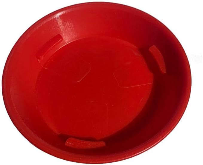 Hatching Time Poultry Starter Drinker, 12 oz, 350 ml, Clear PP Plastic (Polypropylene), Red Cup, Spill-Proof, Safe for Chicks, Add Vitamins, Perfect for Backyard Flock
