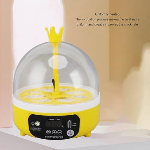 Small Incubators for Hatching Eggs, Mini Egg Incubator for Home Automatic Temperature Humidity Control Eggs Candler Poultry Hatching Machine for Chickens Ducks Pigeons (Auto