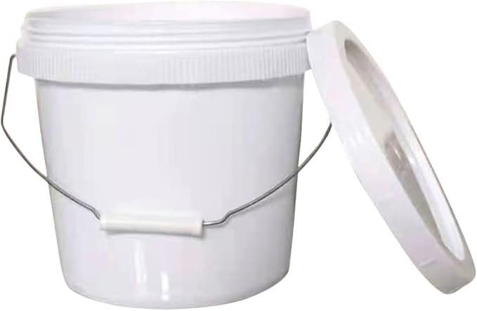 LIFKOME Portable Plastic Water Bucket with Handle and Lid Multipurpose Utility Bucket for Home Garden and Cleaning for Storing Liquids and Paint