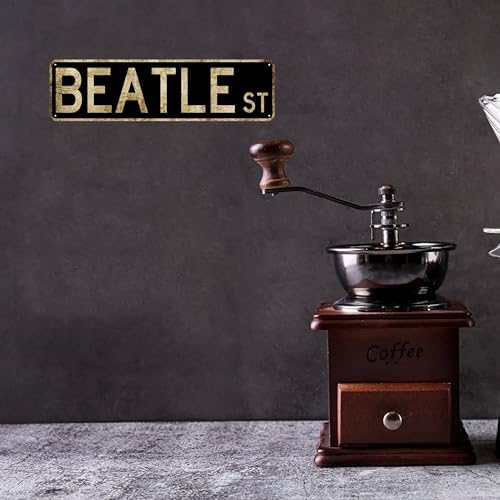 Vintage Metal Tin Sign - Beatles Street (4''x16'') - Waterproof and Dust-Proof Wall Decor for Home, Restaurant, Bar, Cafe, and Garage