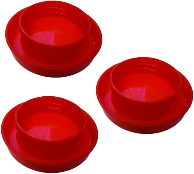 Quail & Chick No-Drown Water Base by NWQuailFarm (RED)