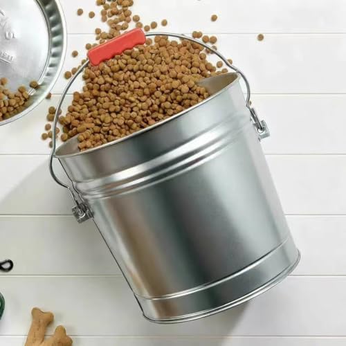 Galvanized Steel Locking Lid Storage Can, 6-Gallon