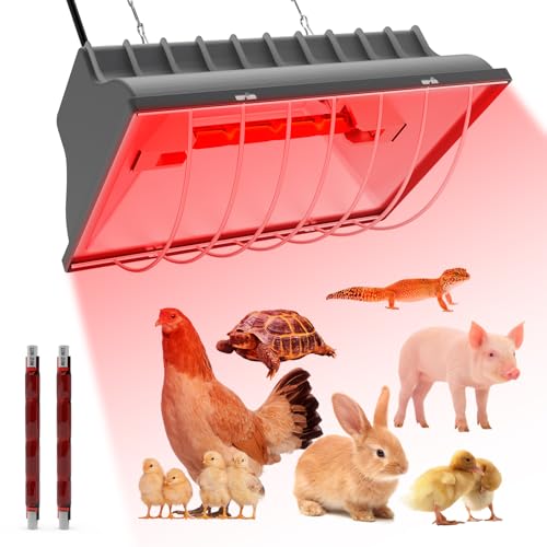 UTFEEDY Chicken Coop Heater, Aluminum Brooder Heater Lamp for 30 Chicks or Duckling - Grey, Aluminum & Carbon Steel & Iron & Metal by UTFFEDY