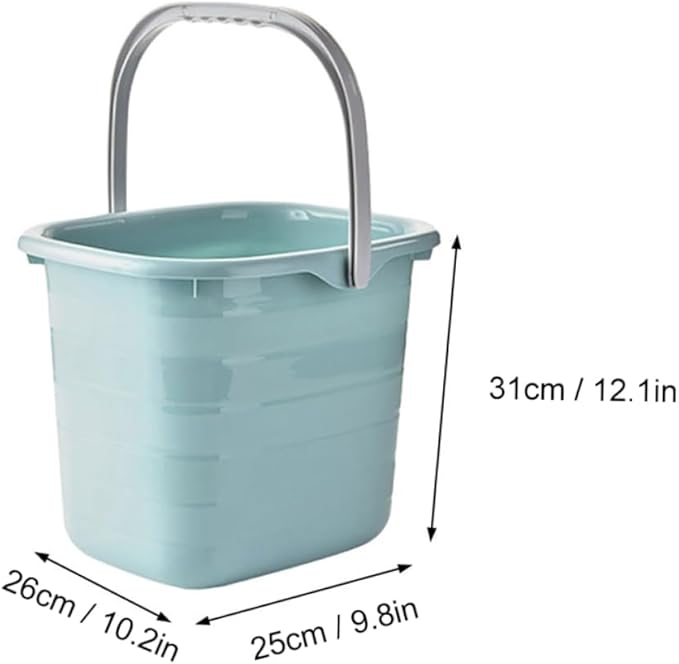 Beaupretty Portable Plastic Water Bucket with Handle Household Utility Pail for Gardening Laundry and Farm Use Resistant Container with Smooth Surface for Easy Cleaning