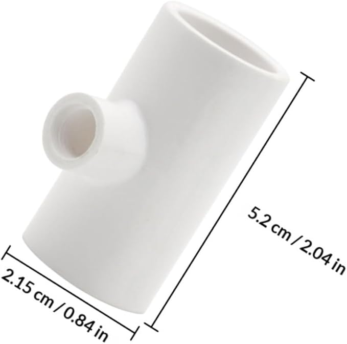 DECHOUS 10pcs PVC Threaded Tee Fittings for Automatic Chicken Waterer Poultry Nipple Waterer System Farm Use with 4-Way Connector for Chickens Ducks Geese