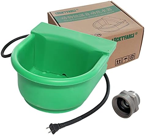 Automatic Heated Dog Bowl 1.3 Gallon Outdoor Thermal Water Trough for Pet Livestock Cattle Sheep and Horse Drinker