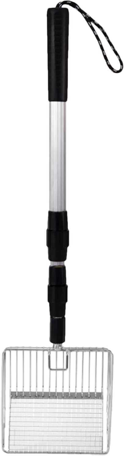 Chicken Coop Rake - Stretchable Cleaning Tool, Poop Shovel for Debris Removal | Coop Accessories Kit, Poop Separator for Sand Bedding, Rake with Easy Cleanup Use