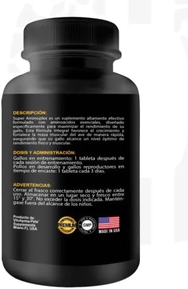Super Aminoplex for Roosters – Poultry Nutritional Support – 100 Tablets – for Animal Use Only