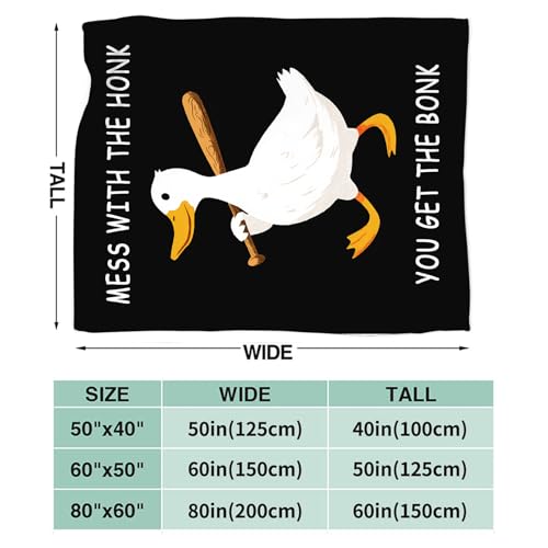 Duck Blanket for Boys Girls Funny Duck Lovers Gifts 50"x40" - Flannel - Image 3