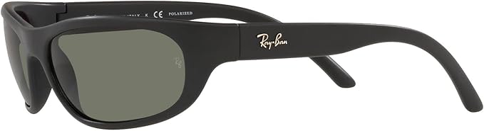 Ray-Ban Man Sunglasses Black Frame, Green Lenses, 60MM