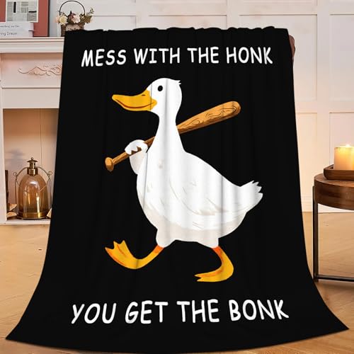 Duck Blanket for Boys Girls Funny Duck Lovers Gifts 50"x40" - Flannel by Trulave
