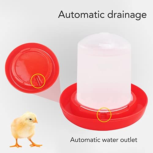 Zerodis Poultry Feeder, Chicken Feeder and Waterer Kit Rotating Sleeve Chicken Drinker Food Dispenser with Automatic Water Discharge Hollow Feeder Kit for Gardens Greenhouses