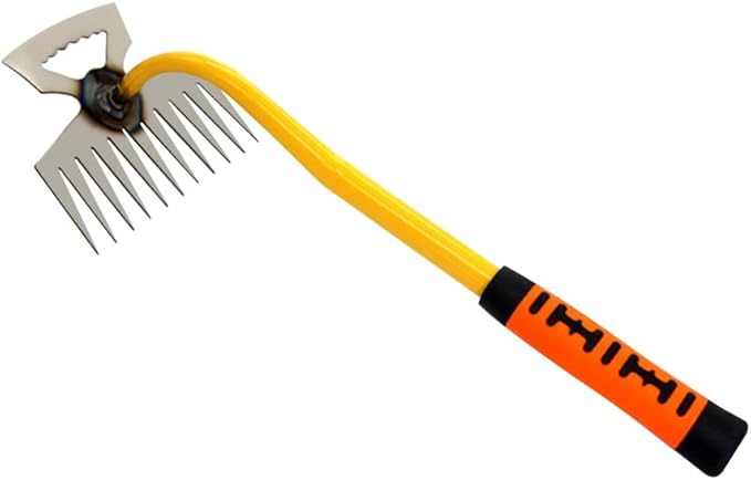 MiOYOOW Weed Puller Tool, Manual Hand Gardening Weeding Tool, Portable Multifunctional Weed Remover Tool for Gardening Backyard Farm