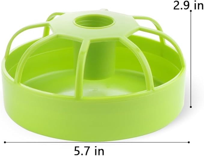 2 Pack Chicken Feeder Poultry Food Dispenser Chicken Plastic Water Feeder for Small Poultry Chicken Duck Pigeon Quail Bird