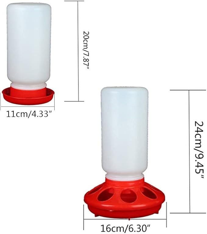Chick Feeder and Waterer Set,Chick Food and Water Dispenser,Comederos para Pollitos Pequeños,Automatic Small Poultry Water Drinkers Food Dispensers,for Poultry Supplies