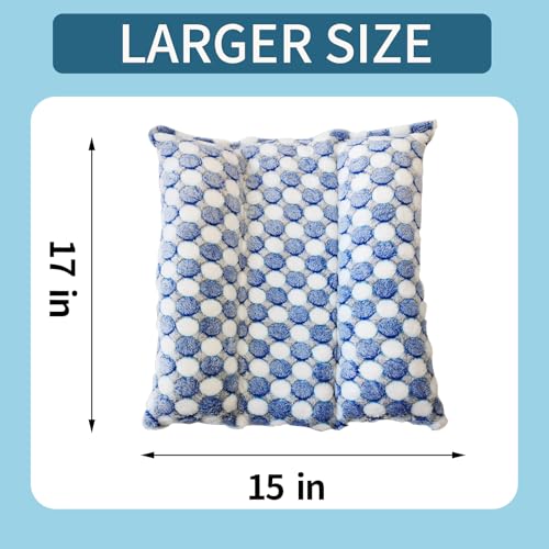 17x15in Waterproof & Reversible Rabbit Bed, Thickend and Softer Bunny Bed - 17x15 inches, Blue, Fleece - Image 3