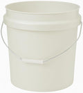 2-Gallon Plastic Utility Bucket with Comfort Grip Handle – Durable Round Pail for Cleaning, Gardening, Mixing & Storage, Lightweight White (1 Pack)