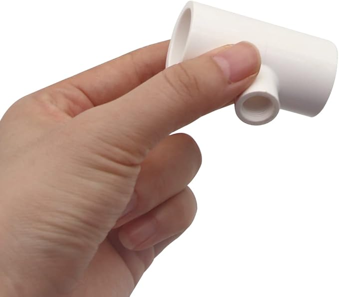 PVC Tee Fittings for Threaded Nipples Chicken Waterer- Reducing Tee Fittings for Schedule 40 PVC Piping with 1/8'' FPT Threads (10)