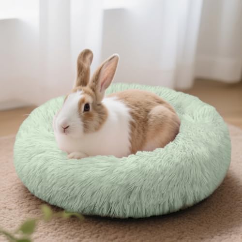 Bunny Bed 2 Pack Large Rabbit Hideout Soft & Comfortable - 15.7"L x15.7"W x4"H, Pink+Green, Polyester - Image 5