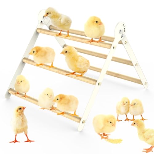 Bamboo Adjustable Chicken Perch with Roost Bar for Coop - Metal, 10 Pack by Ensayeer