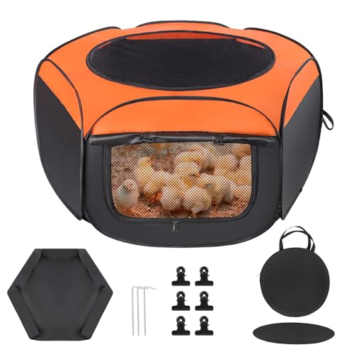 Phoncoo Brooder Box for Chick, Chick Starter Kit Brooder Up to 15 Chicks - Oxford cloth & mesh fabric & metal by Phoncoo
