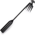 Weed Puller Tool, Weeding Artifact Uprooting Weeding Tool, Garden Weeder Tool 4 Teeth Manganese Steel Forged, Weed Master Weeding Tool, Weed Removal Tool for Vegetable Backyard Farm (Black-30cm)