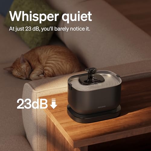 PETLIBRO Cat Water Fountain, Cordless Pet Water Fountain Battery Operated - Black, Acrylonitrile Butadiene Styrene (ABS) & Stainless Steel, 2.5 liters - Image 4