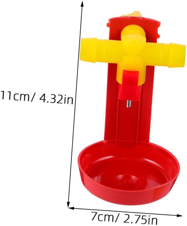 10Pcs Poultry Nipples Water Dispenser for Chickens Ducks and Geese Unique Design with Ball Drinker Automatic Hydration System for Livestock Bright Color for Easy