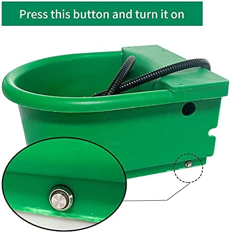 Automatic Heated Dog Bowl 1.3 Gallon Outdoor Thermal Water Trough for Pet Livestock Cattle Sheep and Horse Drinker