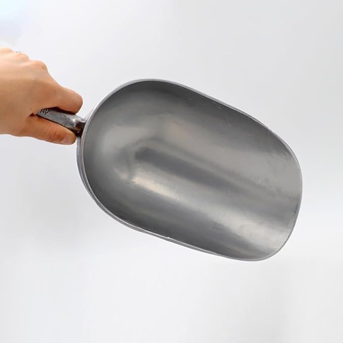 Scoops for Food Stainless Steel Feeding Scoop for Livestock Grain,Feed Distribution 12-Inch Food Serving Easy to Clean for Farm Feeding and Pet