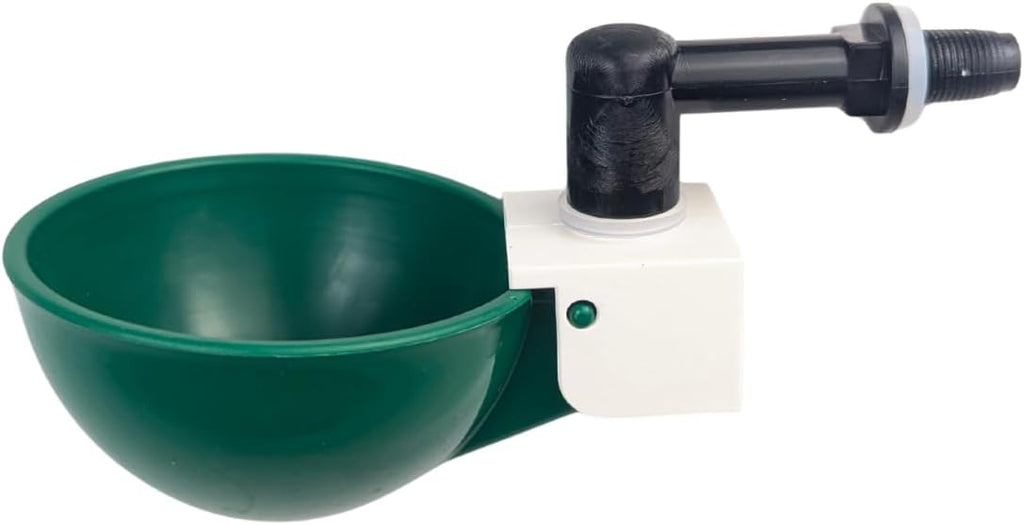 Hen's Choice™ 1L (32 oz) Drinker W/Cup, Nipple, & Wire Bracket for Chicks & Small Animals, Chicken Waterer, Green