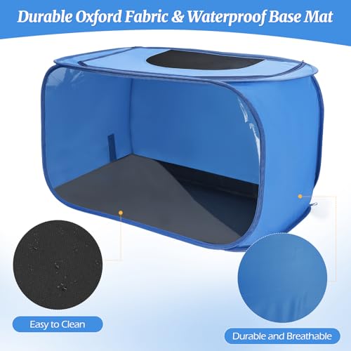 Chicken Brooder Box for Chicks, Pop Up Chick Brooder Kit - Blue, Oxford - Image 3