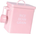Pet Food Storage Barrel Sealed Metal Container with Lids for Dog Food Airtight Grain Storage Case