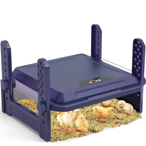 Chick Brooder Heating Plate with Adjustable Temperature - 12"x12", Blue, Acrylonitrile Butadiene Styrene (ABS), 65W Brooder Plate(Blue) by HOWUXZO