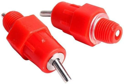 10Pcs Red Chicken Waterer Nipples Automatic Poultry Watering Nipples Chicken Drinkers Easy Installation Used Repeatedly Easy to Store,Poultry Feeding and Watering Supplies