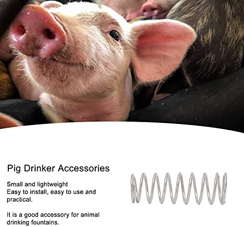 100PCS Poultry Drinker Spring, Pig Nipple Drinker Waterer Spring Small and Lightweight Iron Material Strong Spring for Automatic Pet Nipple Drinker
