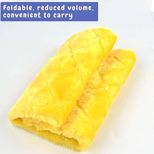 Pet Bird Nest Hammock Hanging Cave Cage Plush Snuggle Happy Hut Tent Bed - Large (11.8:x 6.3"x 8.66"), Yellow, Cotton - Image 2