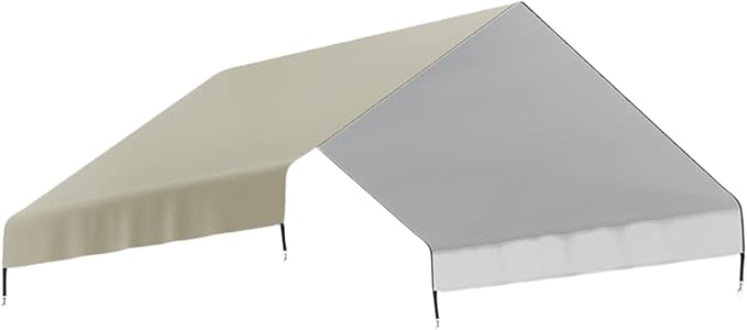Large Chicken Coop Cover Cloth Waterproof Dustproof Chicken Cage Cover Canopy for Yard, Garden, Beige